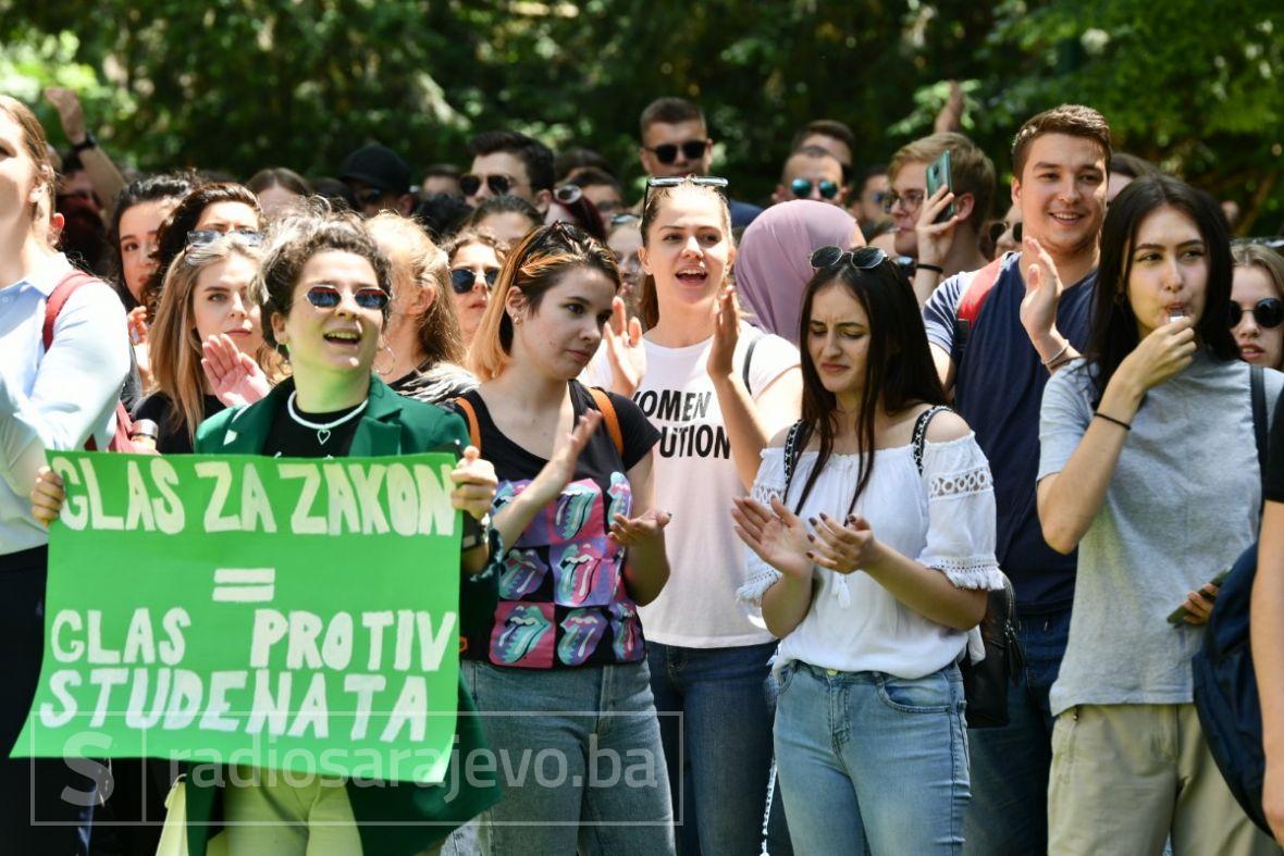 Studenti ispred Vlade KS - undefined